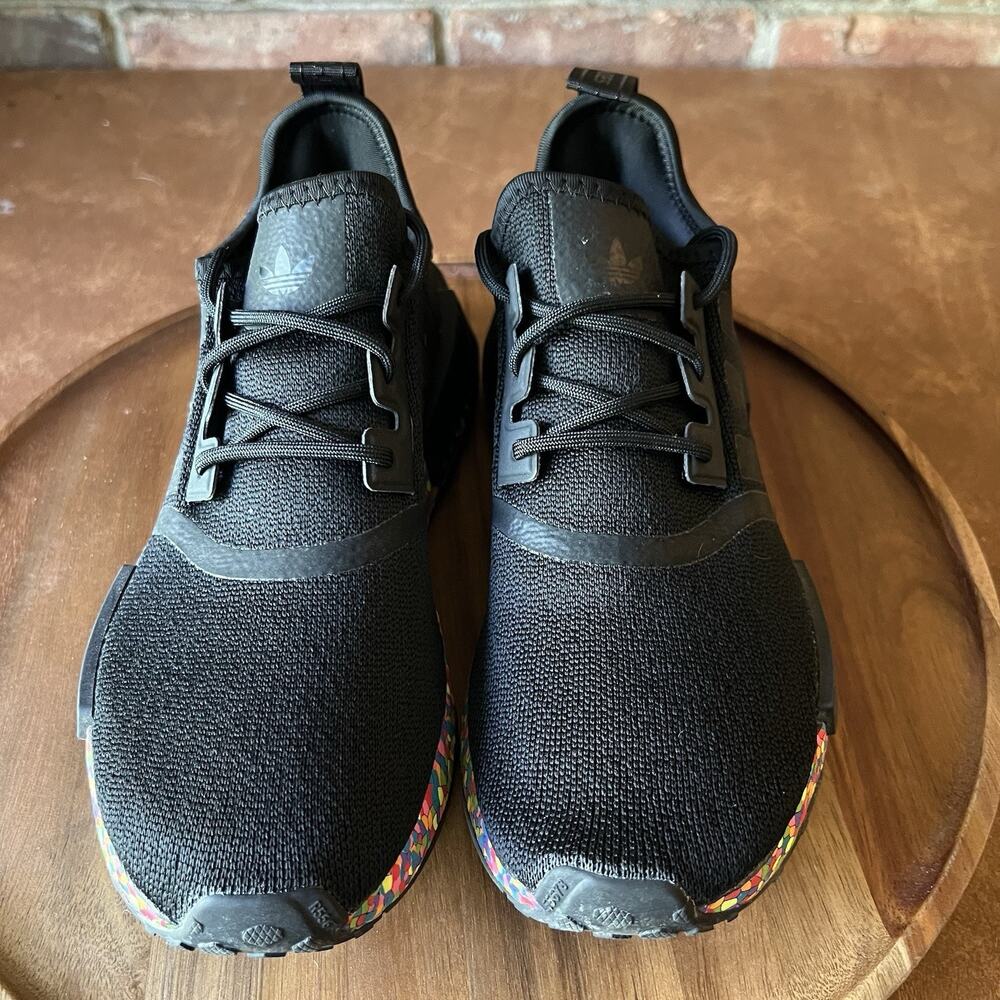 Adidas NMD R1 Confetti Sole Black Boost Foam Women's 8 Youth 7 Shoes Sneakers - Picture 7 of 16